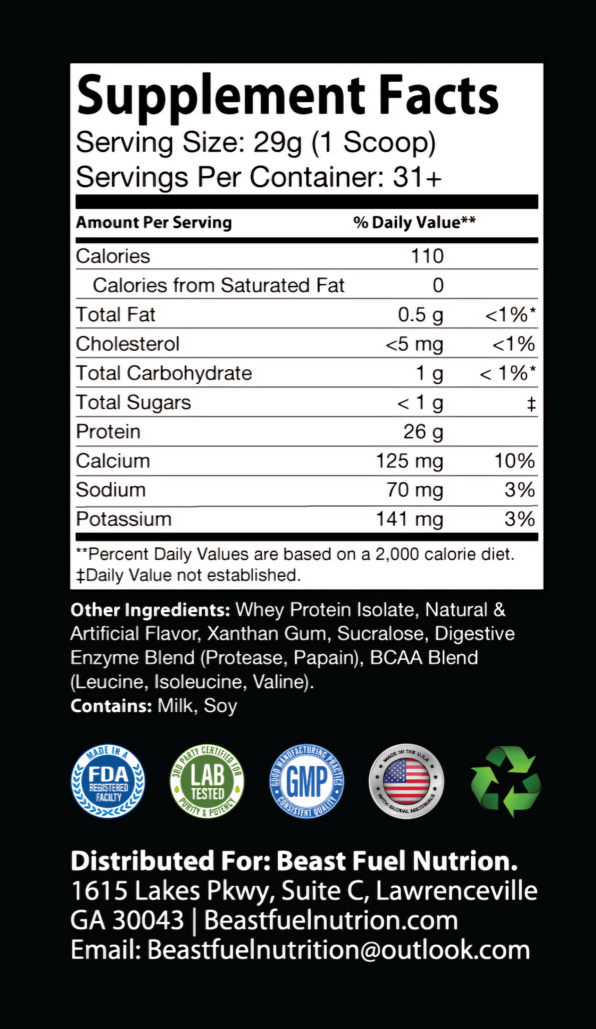 nutrition supplements ingredient